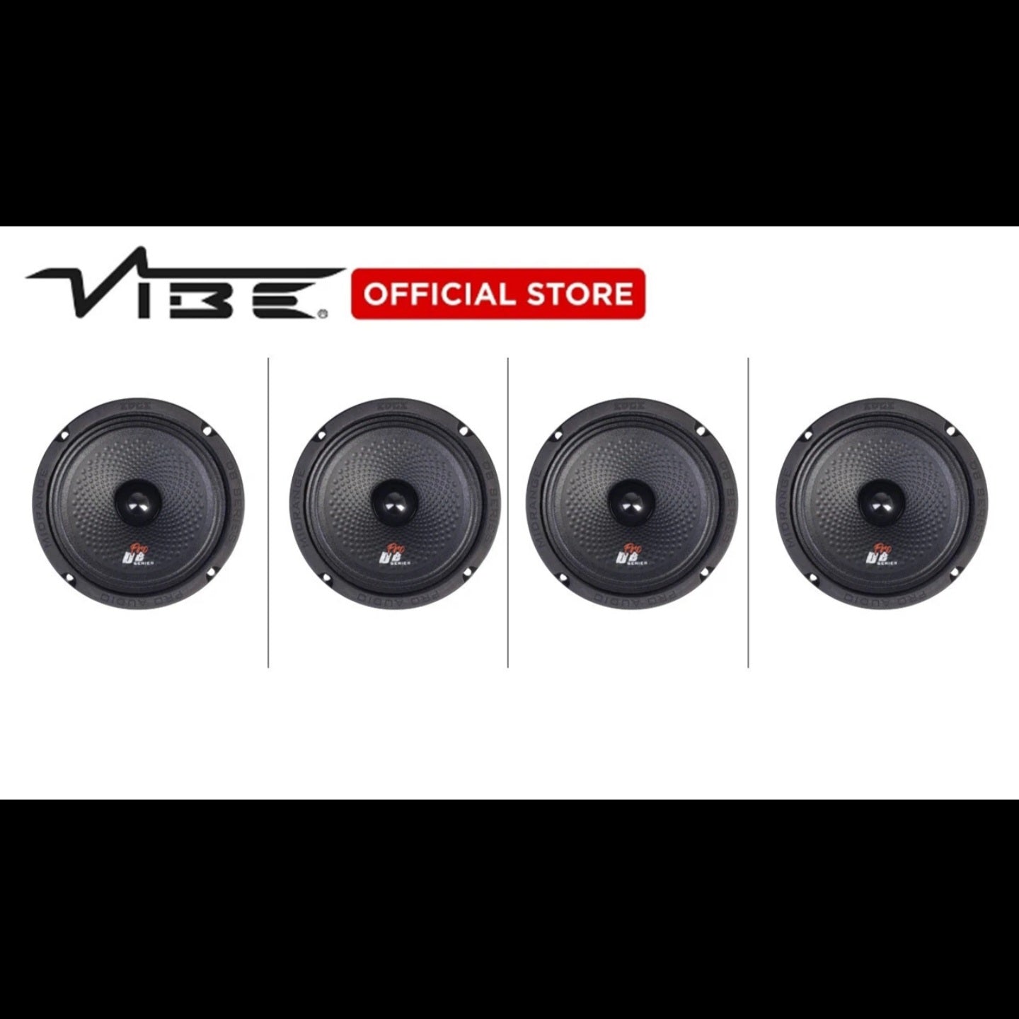 EDGE Car Speakers Pro Midrange 4 PACK  6.5 inch 1200 Watts Max EDGE Car Audio