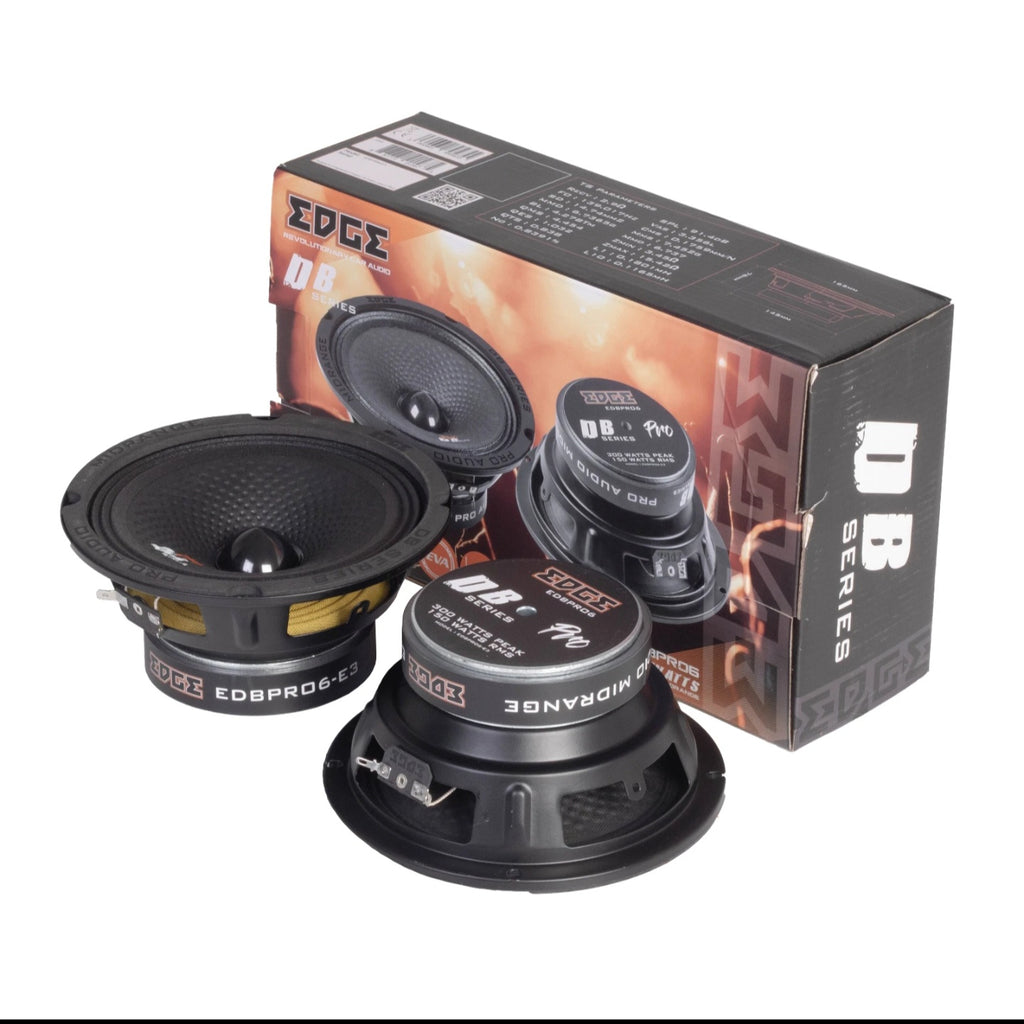 EDGE Car Speakers Pro Midrange 4 PACK  6.5 inch 1200 Watts Max EDGE Car Audio