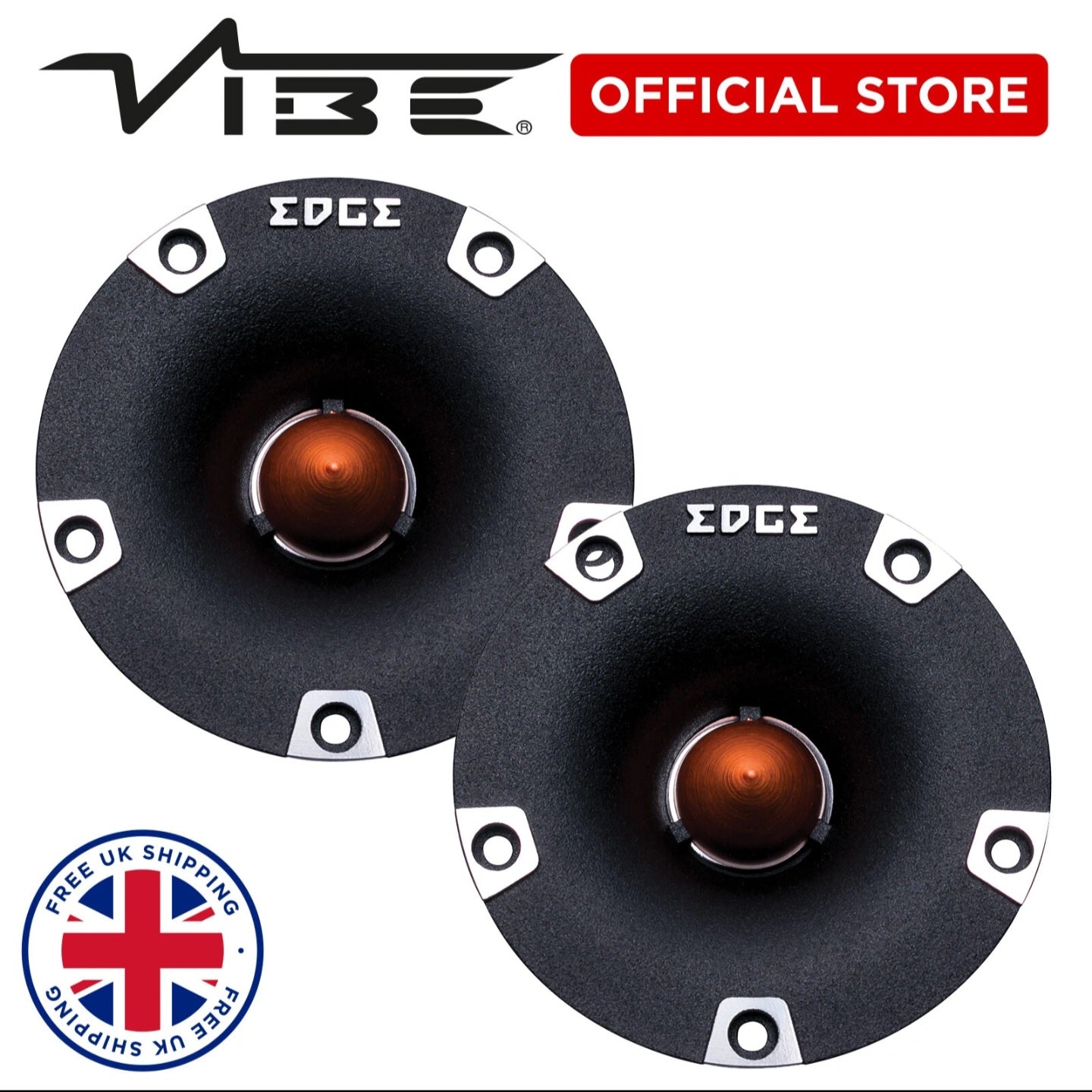 EDGE 3.8" Car Audio DBX Series 75W RMS Bullet Tweeter 150W Peak Speakers - Pair