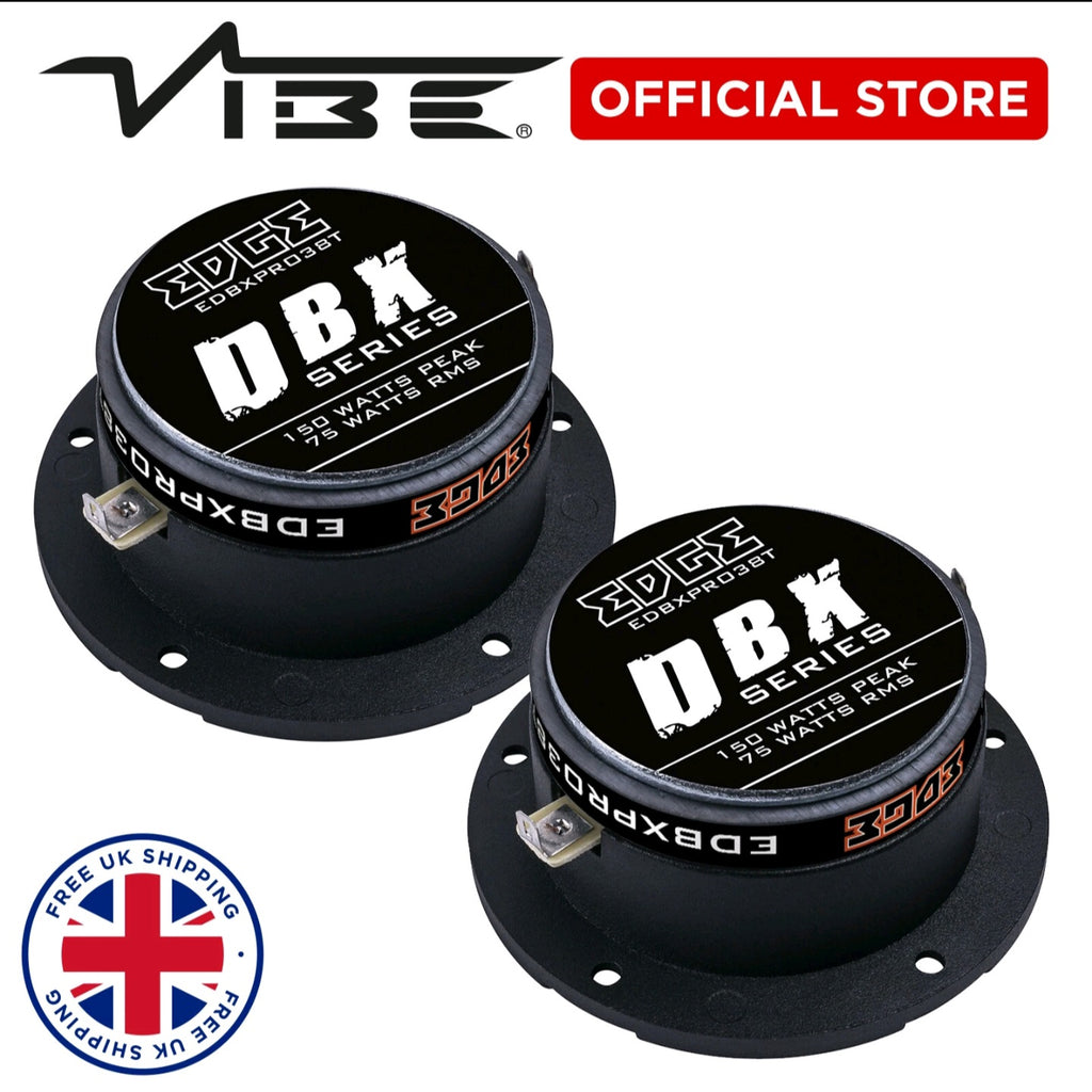 EDGE 3.8" Car Audio DBX Series 75W RMS Bullet Tweeter 150W Peak Speakers - Pair
