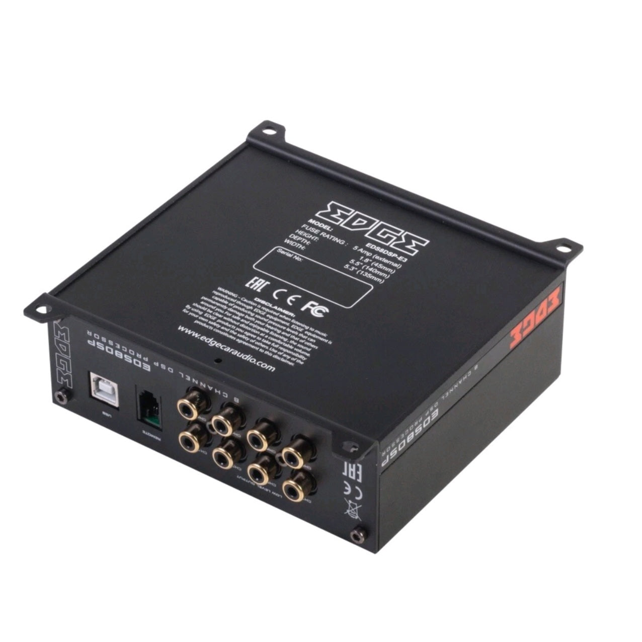 EDGE EDS8DSP-E3 Car Audio 8 Channel RCA Digital Signal Processor DSP