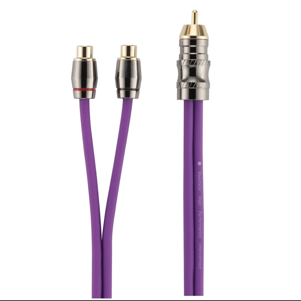 Bassface EVO-1M2F EVO Twisted Pair Shielded RCA Y Lead - 1M 2F