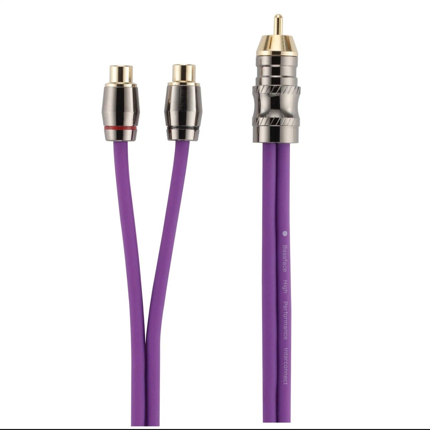 Bassface EVO-1M2F EVO Twisted Pair Shielded RCA Y Lead - 1M 2F