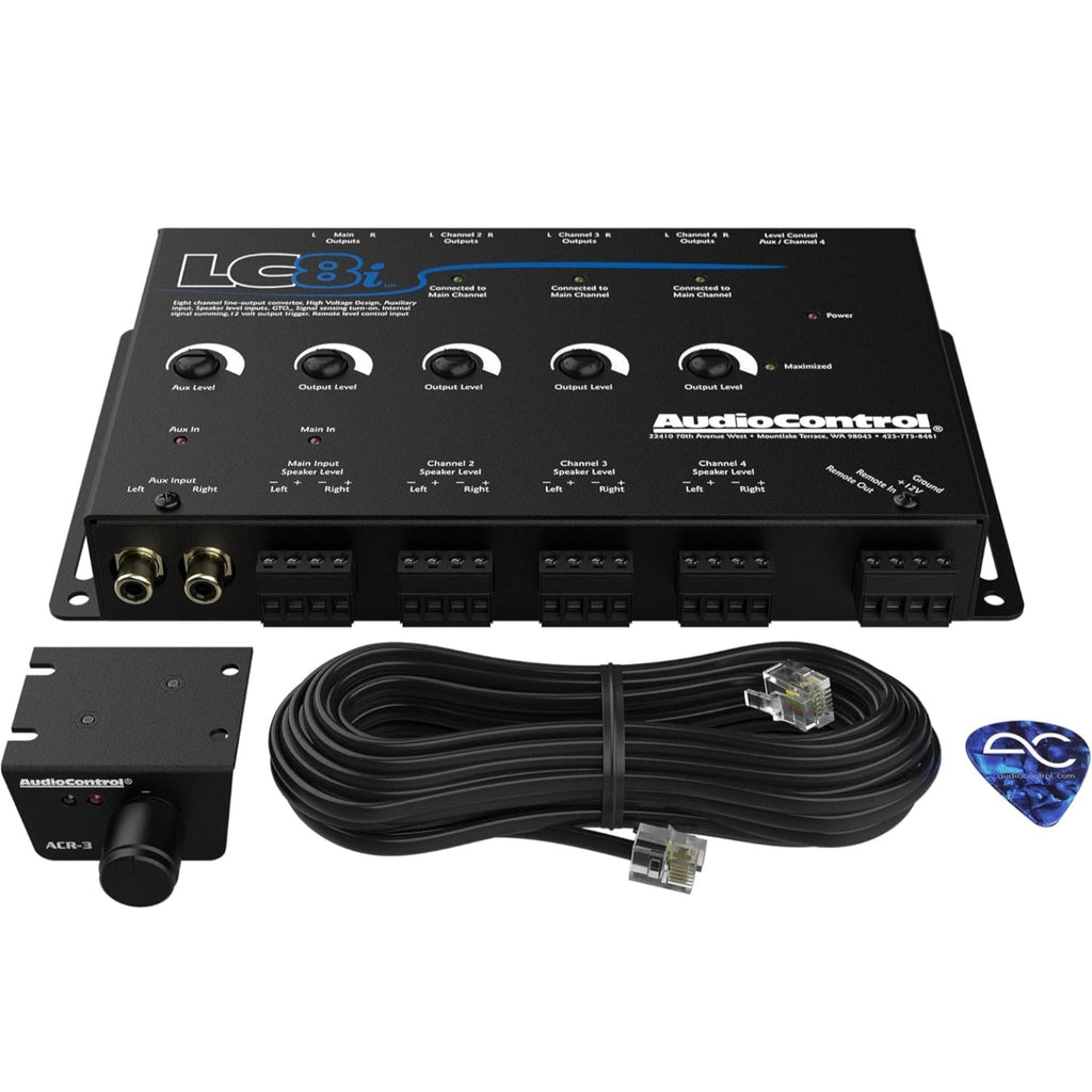 audiocontrol LC8I Black Eight Channel Line Output Converter with AUX Input