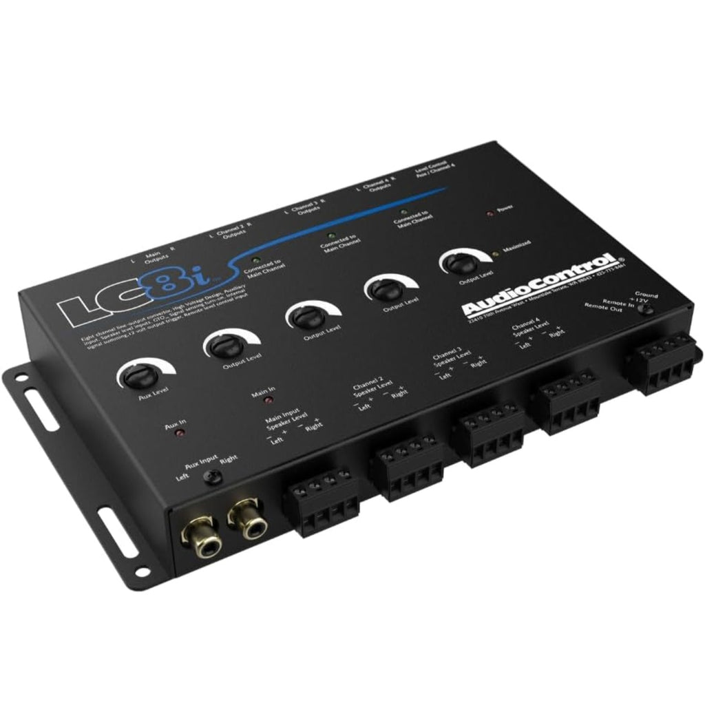audiocontrol LC8I Black Eight Channel Line Output Converter with AUX Input
