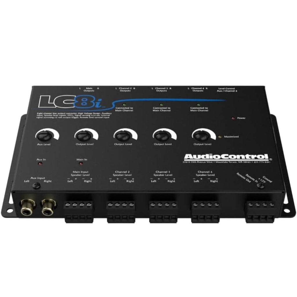 audiocontrol LC8I Black Eight Channel Line Output Converter with AUX Input