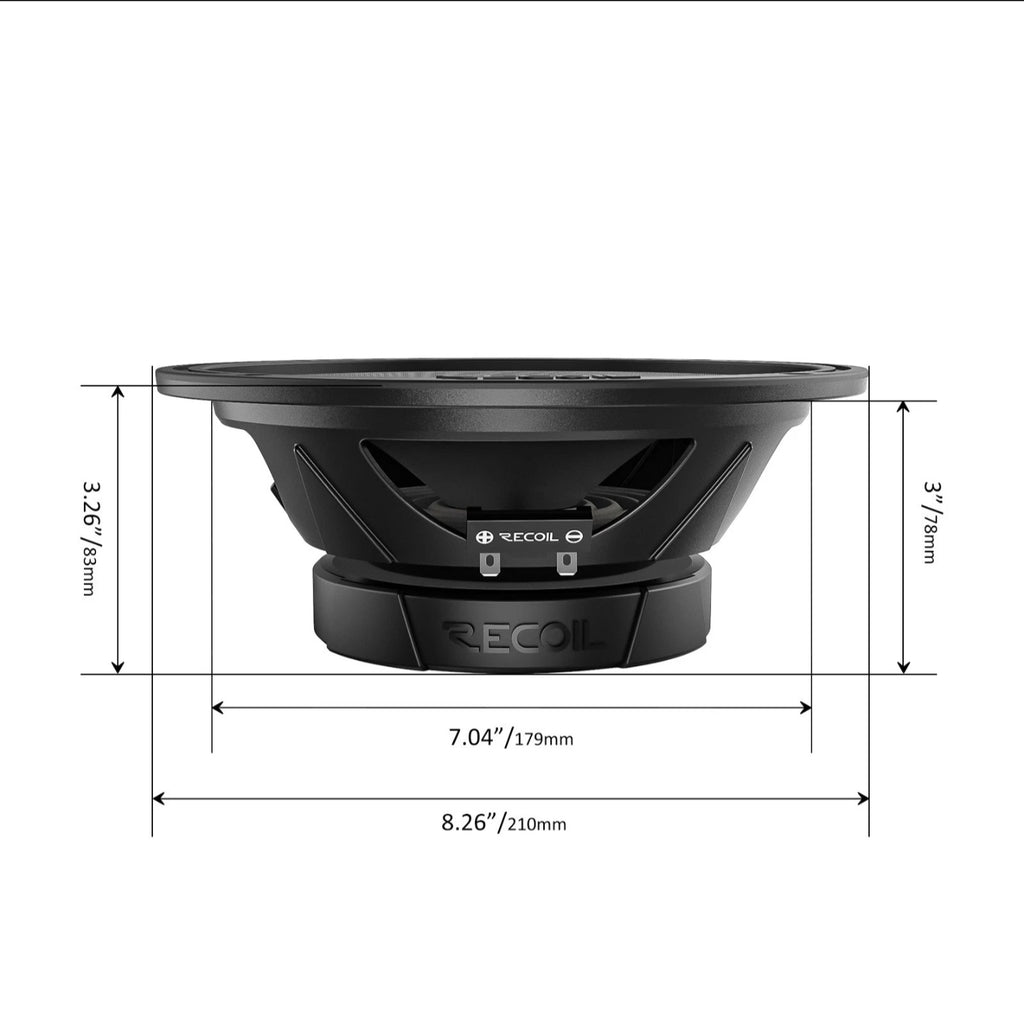 MS8-4P 8" Midrange Car Speakers 800W Max 400W RMS 4 Ohm Pair