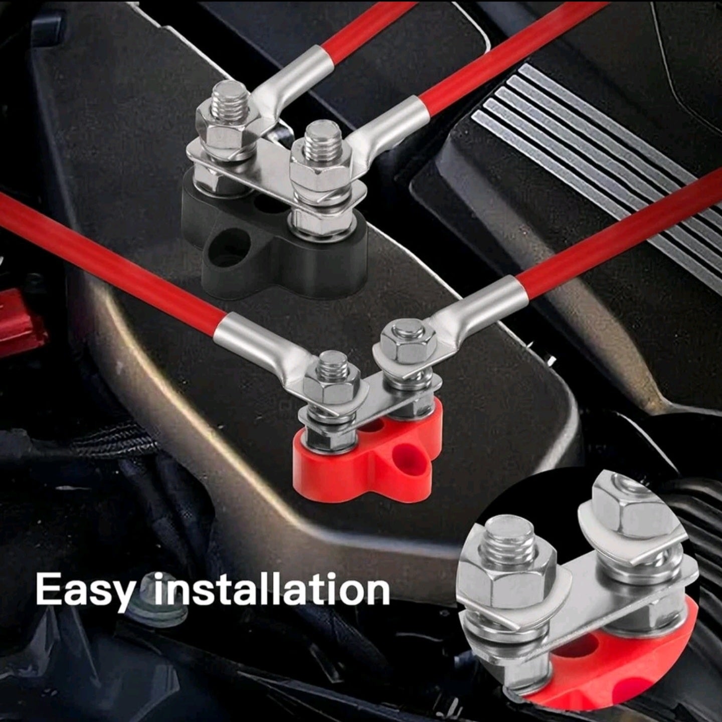 4Pack Positive Negative Bus Bar Battery Power Distribution Block 2xM8 Terminal