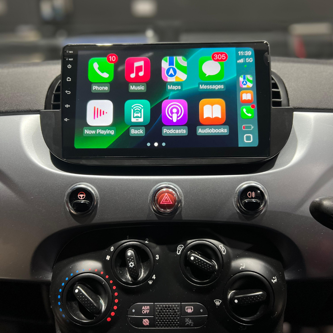 Fiat 500 Apple Carplay / Android Auto 9" Stereo Upgrade 2010-15