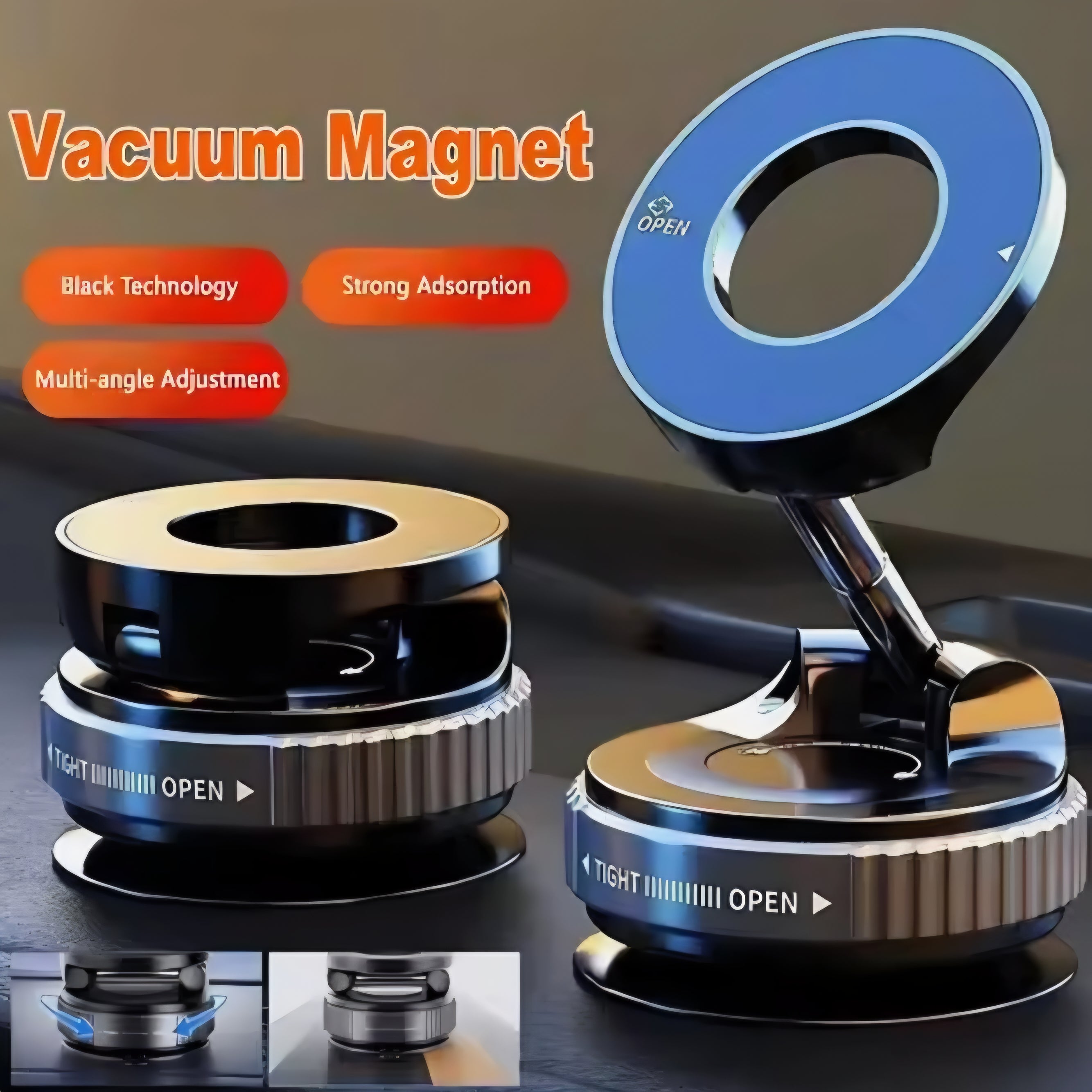 For Magsafe Car Phone Holder Suction Cup Vacuum Magnetic Phone Stand 360 rotatable and Foldable Suction Cup Phone Holder New